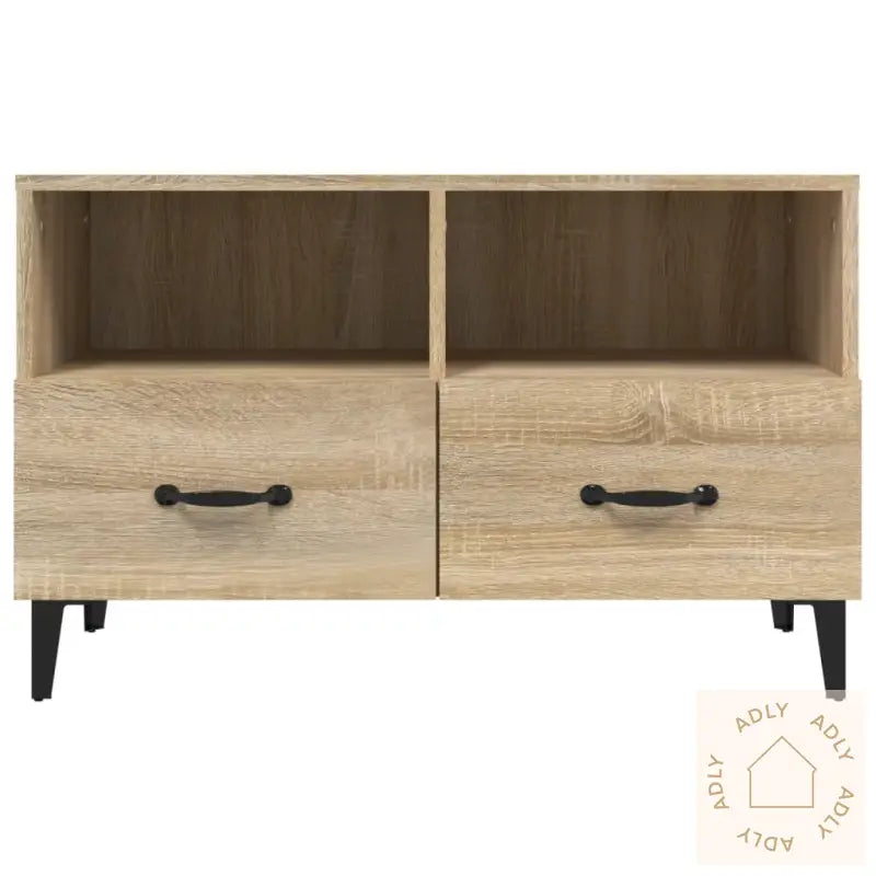 Tv-Benk Sonoma Eik 80X36X50 Cm Konstruert Tre