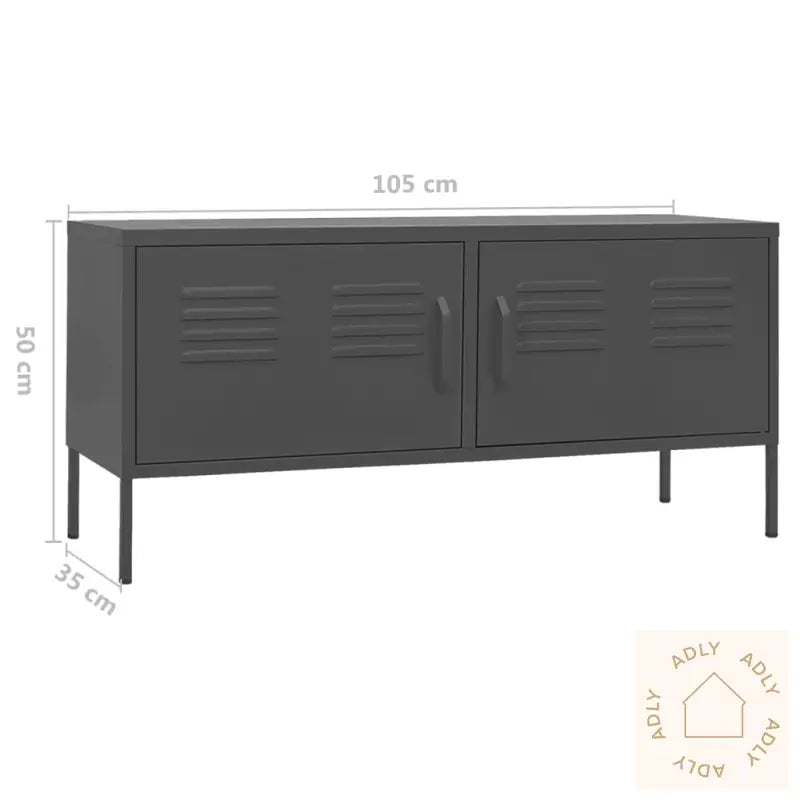 Tv-Benk Antrasitt 105X35X50 Cm Stål