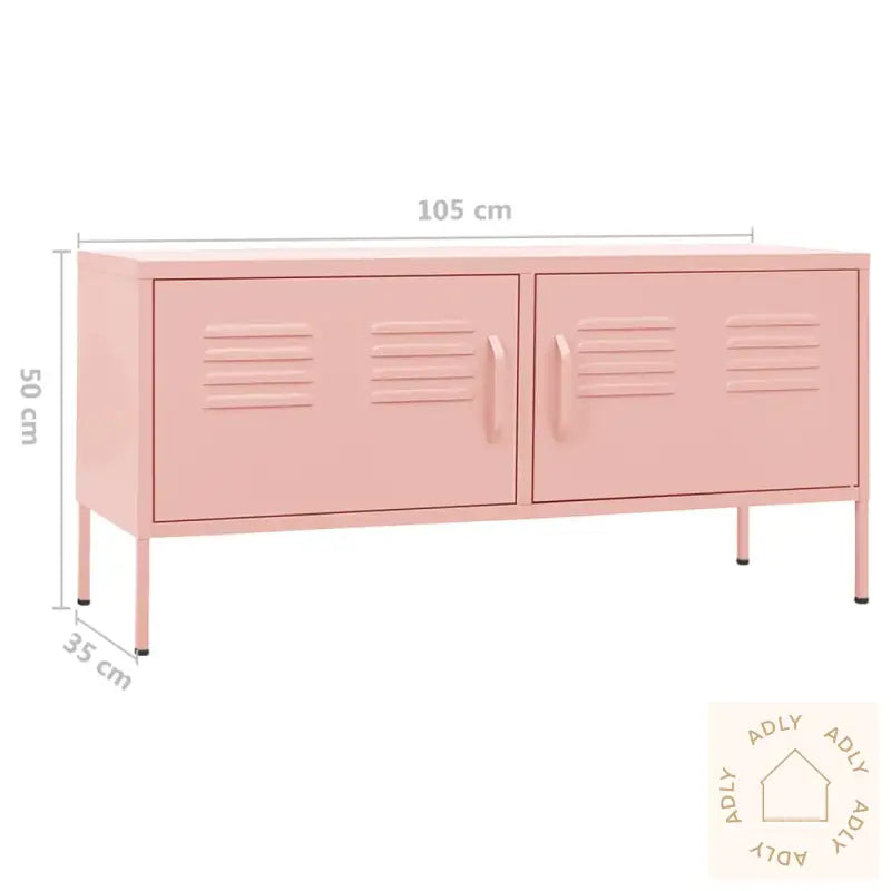 Tv-Benk Rosa 105X35X50 Cm Stål