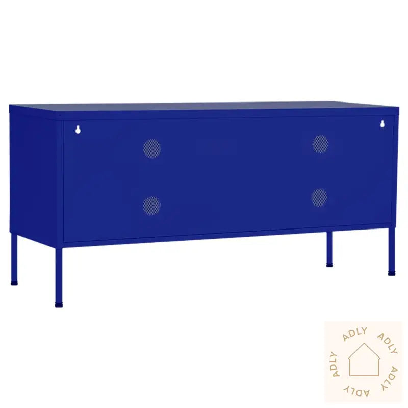 Tv-Benk Marineblå 105X35X50 Cm Stål