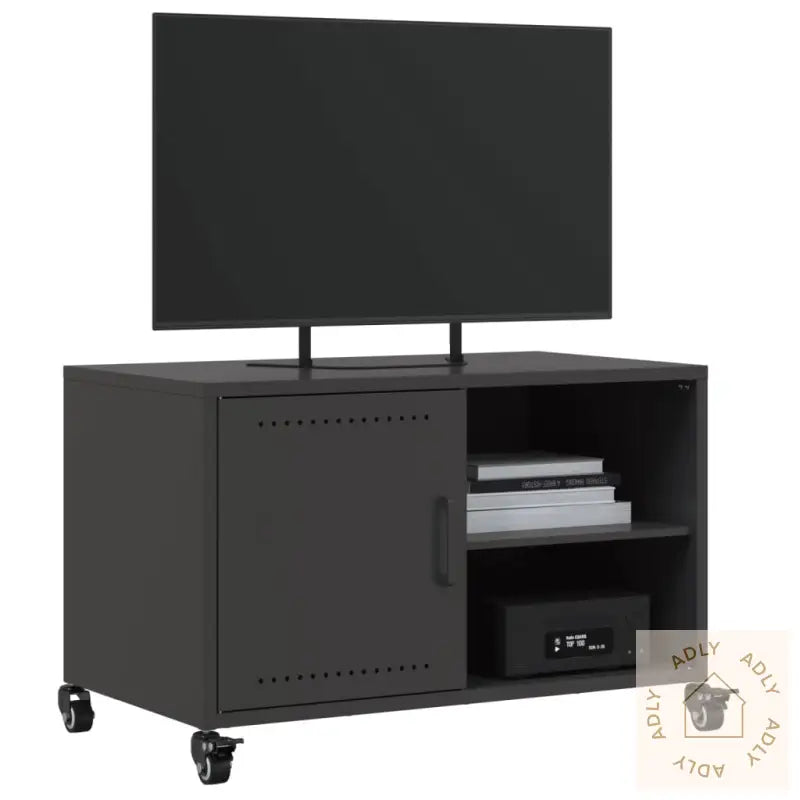 Tv-Benk Svart 68X39X43,5 Cm Stål