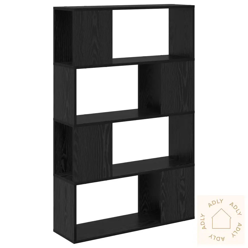 Underholdningssenter Svart Eik Konstruert Tre 80 X 24 X 124 Cm