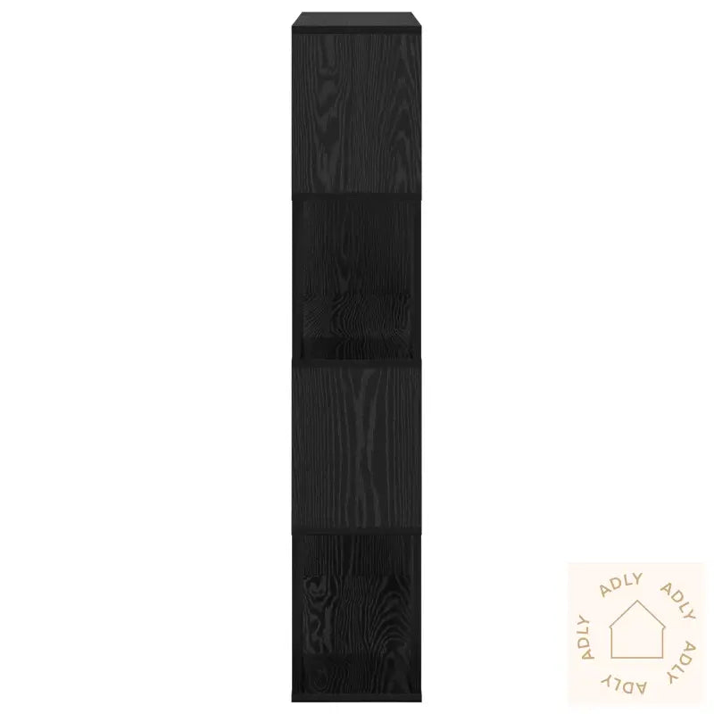 Underholdningssenter Svart Eik Konstruert Tre 80 X 24 X 124 Cm