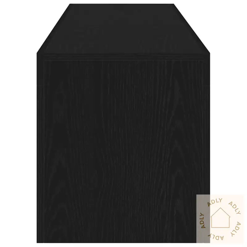 Tv-Benk Med Led-Lys Svart Eik 140X36,5X40 Cm Konstruert Tre