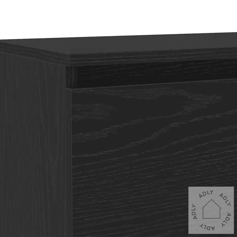 Tv-Benk Med Led-Lys Svart Eik 120X30X36 Cm Konstruert Tre