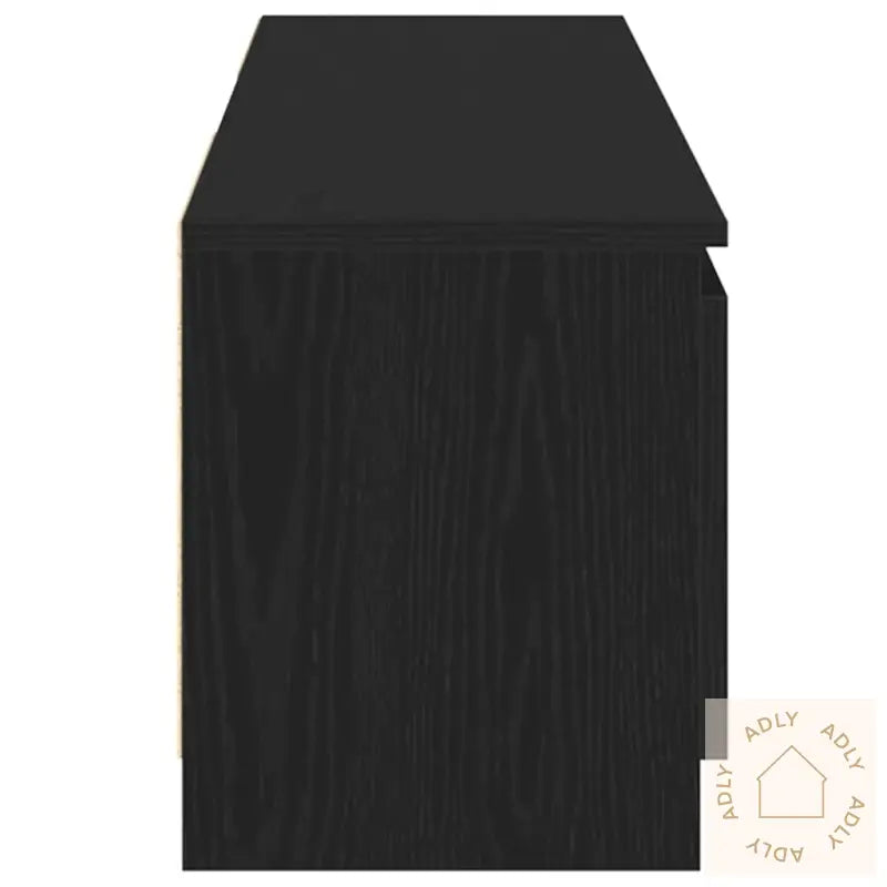 Tv-Benk Med Led-Lys Svart Eik 120X30X36 Cm Konstruert Tre