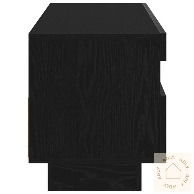 Tv-Benk Med Led-Lamper, Svart Eik, 80X35X40 Cm, Laget Av Tre