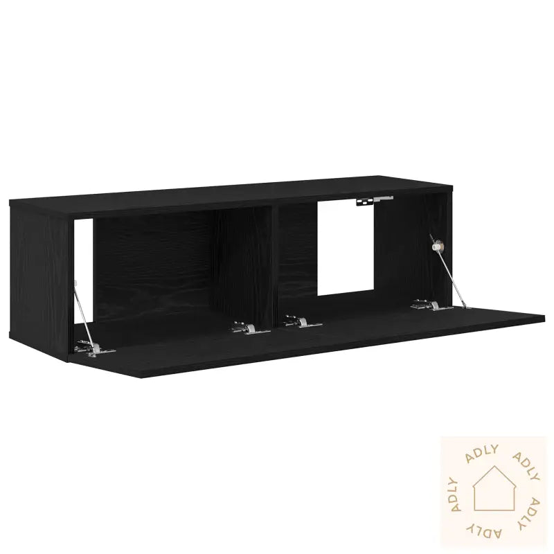 Tv-Benk 2 Stk Svart Eik 100X30X30 Cm Laget Av Tre