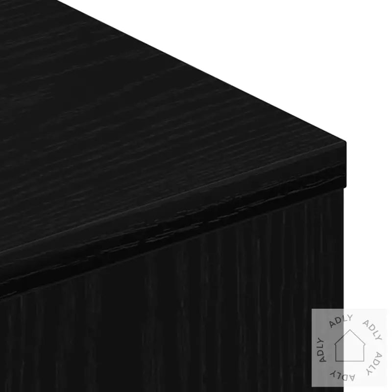 Tv-Benk Med Hjul Svart Eik 102X34,5X43 Cm Konstruert Tre