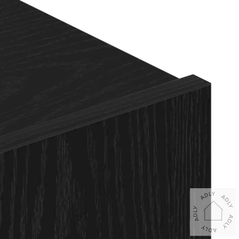 6-Delt Veggmontert Tv-Kabinett I Svart Eik, Konstruert Tre