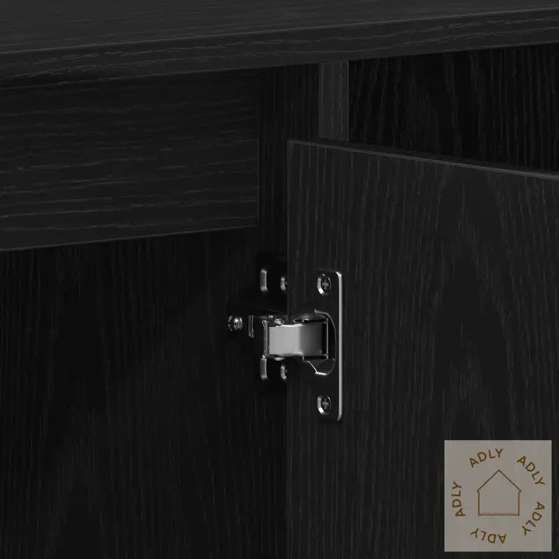 Tv-Skap Svart Eik 100X35X55 Cm Konstruert Tre