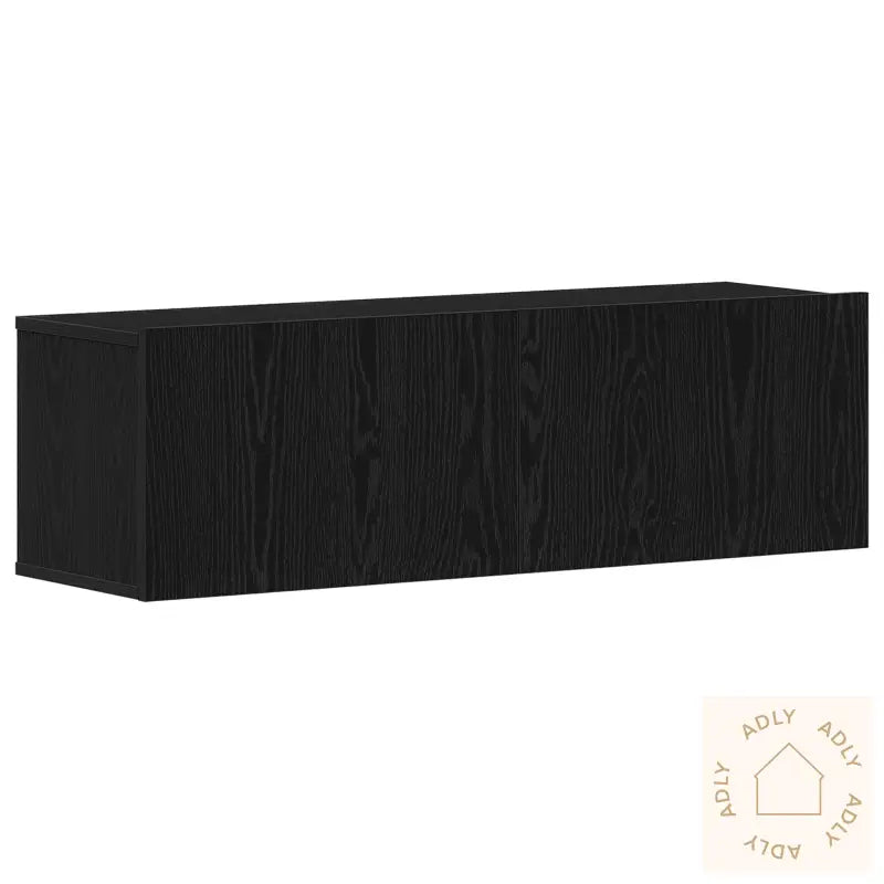 Vegghengt Tv-Benk I Svart Eik 100X30X30 Cm Laget Av Konstruert Tre