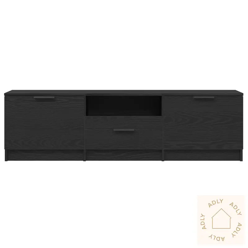 Tv-Benksn - Svart Eik - 140X35X40 Cm - Laget Av Konstruert Tre