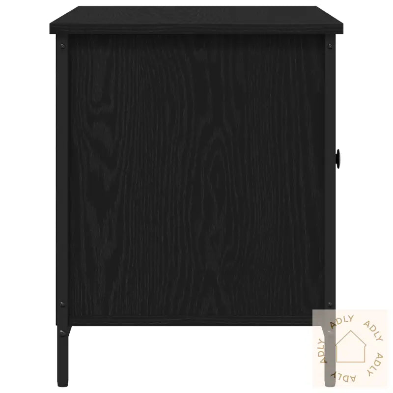 Tv-Benk Svart Eik 80X40X50 Cm Konstruert Tre Og Stål