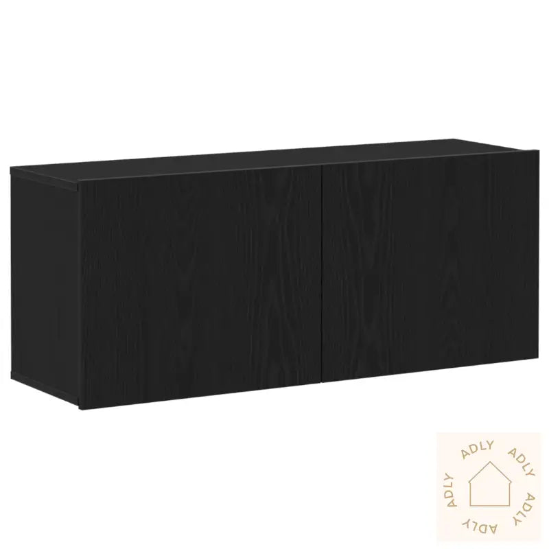 Tv Veggskap Svart Eik 100X30X41 Cm Konstruert Tre