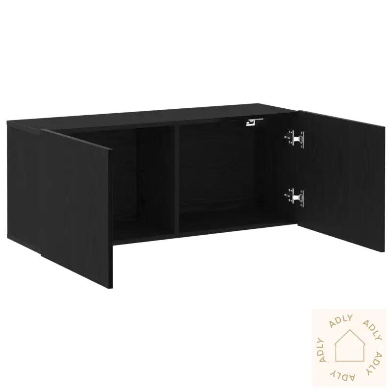 Tv Veggskap Svart Eik 100X30X41 Cm Konstruert Tre