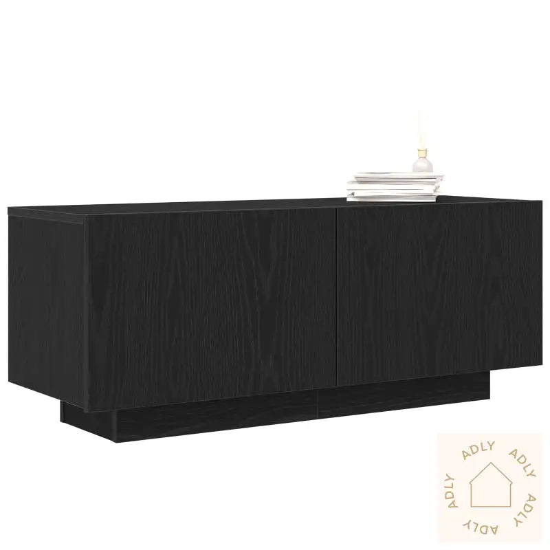 Tv-Skap I Svart Eik 100X35X40 Cm Av Konstruert Tre