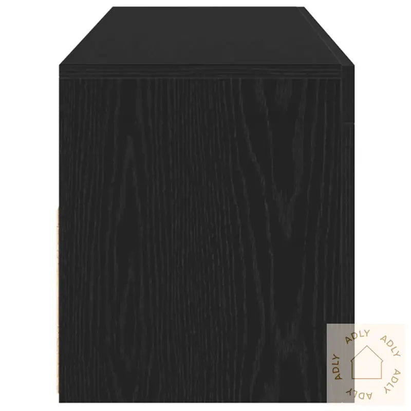 Tv-Benk Med Led-Lys Svart Eik 120X35X40 Cm Konstruert Tre