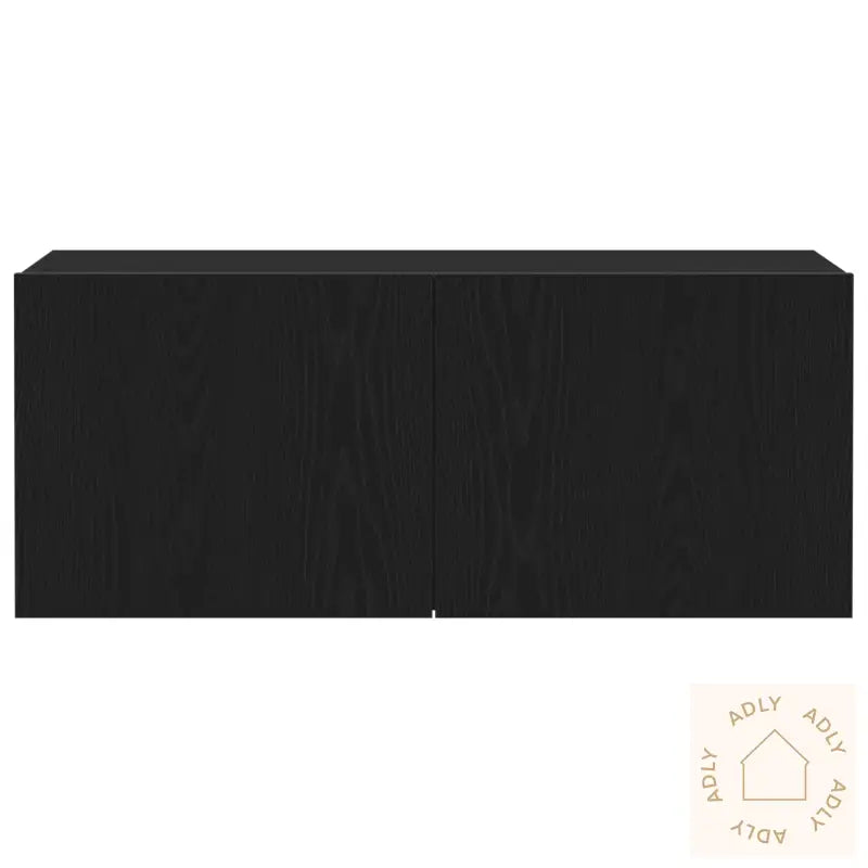 Tv Veggskap Svart Eik 100X30X41 Cm Konstruert Tre