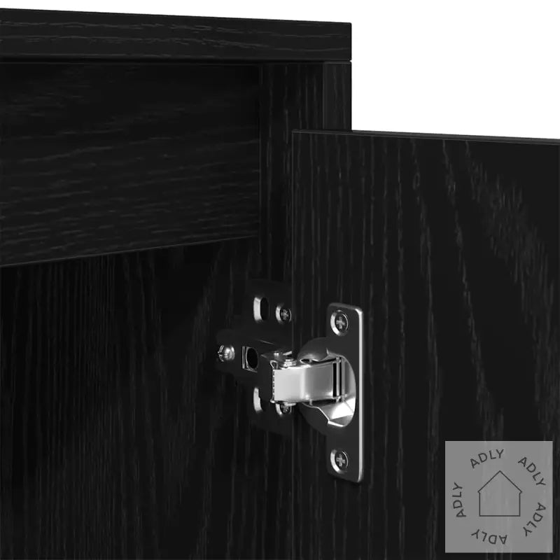 Tv-Benk Svart Eik 188,5X41X50 Cm Konstruert Tre