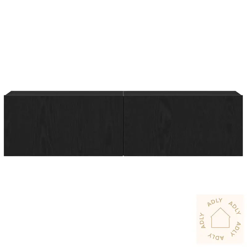 Tv-Benk Svart Eik 120X30X30,5 Cm Konstruert Tre