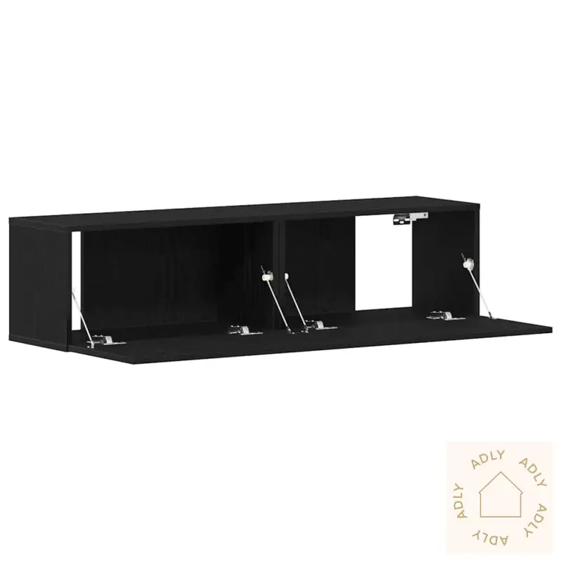 Tv-Benk Svart Eik 120X30X30,5 Cm Konstruert Tre