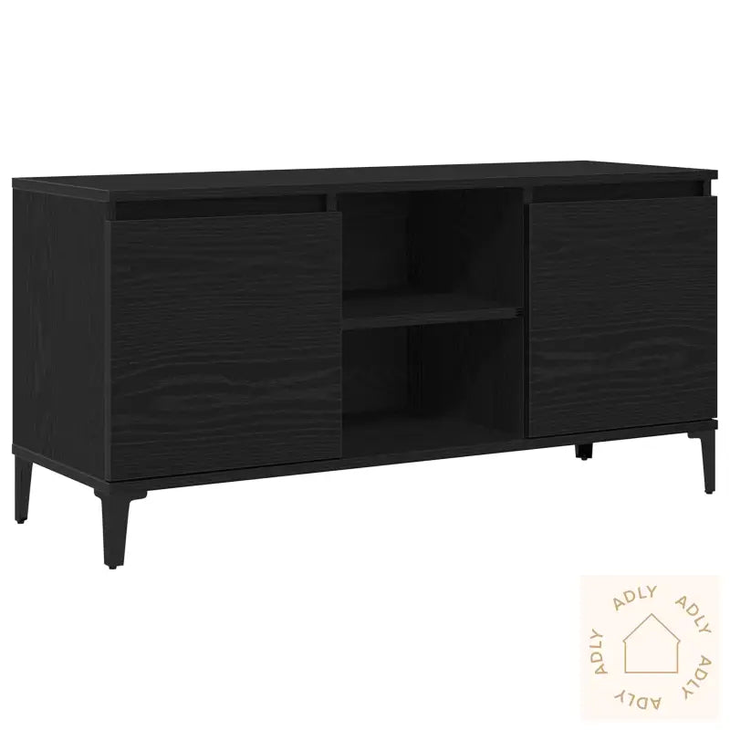 Tv-Skap I Svart Eik, 102X35X50 Cm, Laget Av Konstruert Tre