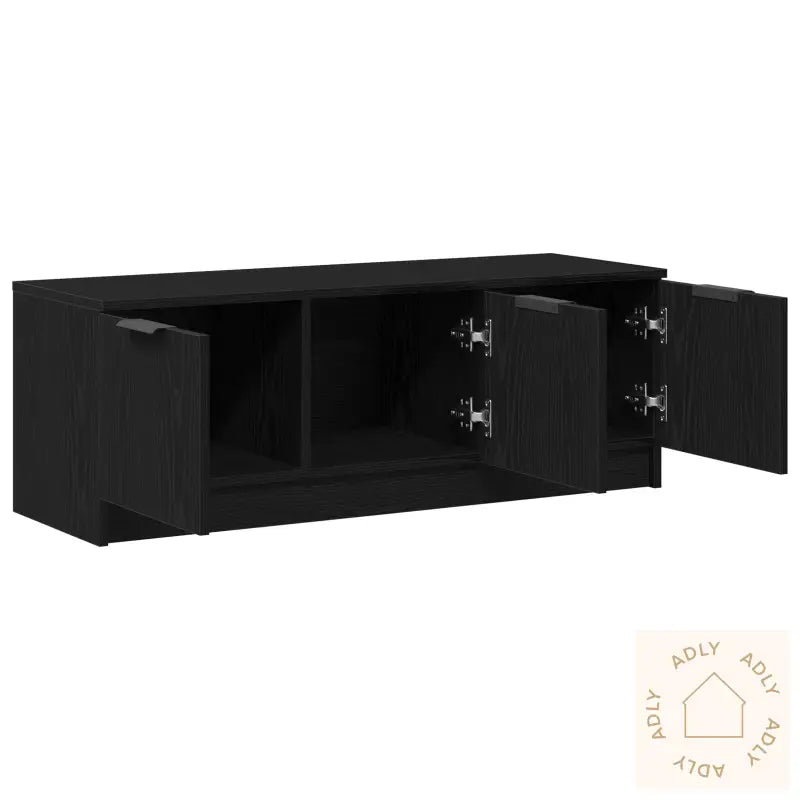 Tv-Skap Svart Eik 102X35X36,5 Cm Konstruert Tre