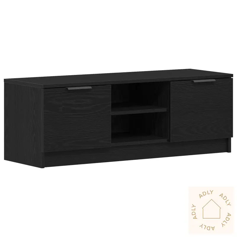 Tv-Skap Svart Eik 102X35X36,5 Cm Konstruert Tre