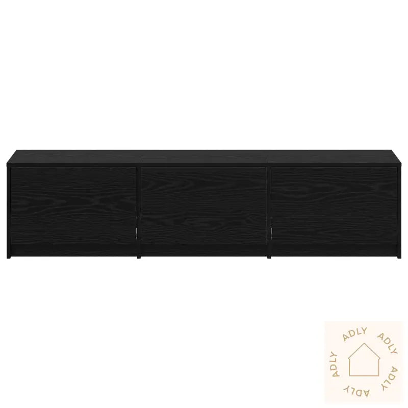 Tv-Stativ Med Led Svart Eik 162,5X34X40 Cm Konstruert Tre