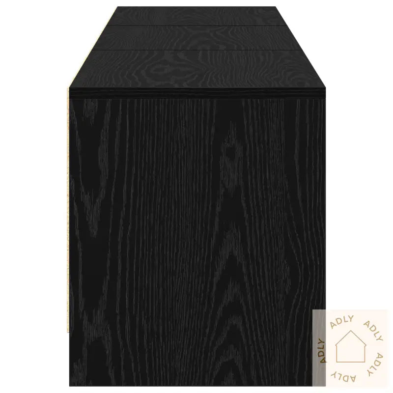 Tv-Stativ Med Led Svart Eik 162,5X34X40 Cm Konstruert Tre