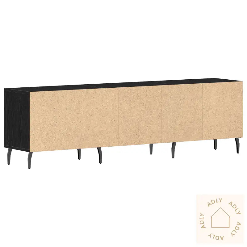 Tv-Benk Svart Eik 150X30X44,5 Cm Konstruert Tre