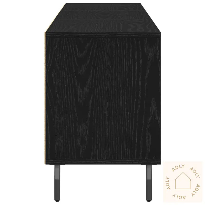 Tv-Benk Svart Eik 150X30X44,5 Cm Konstruert Tre