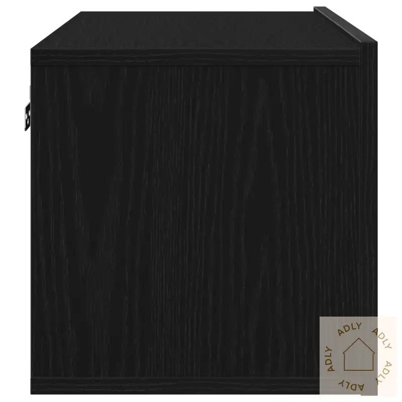 Tv Veggskap (Sett Med 2) - Svart Eik, 80X30X30 Cm, Laget Av Konstruert Tre