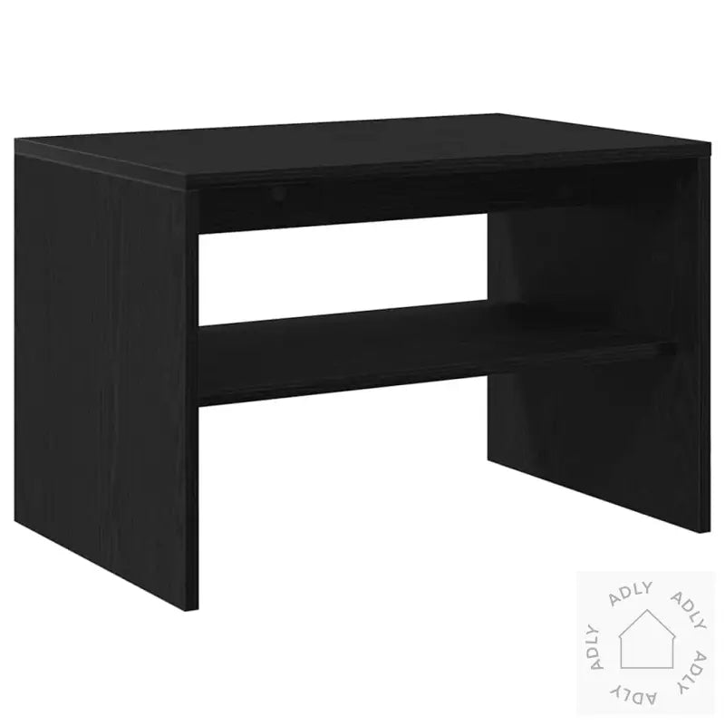 Tv-Benk Svart Eik 60X40X40 Cm Konstruert Tre