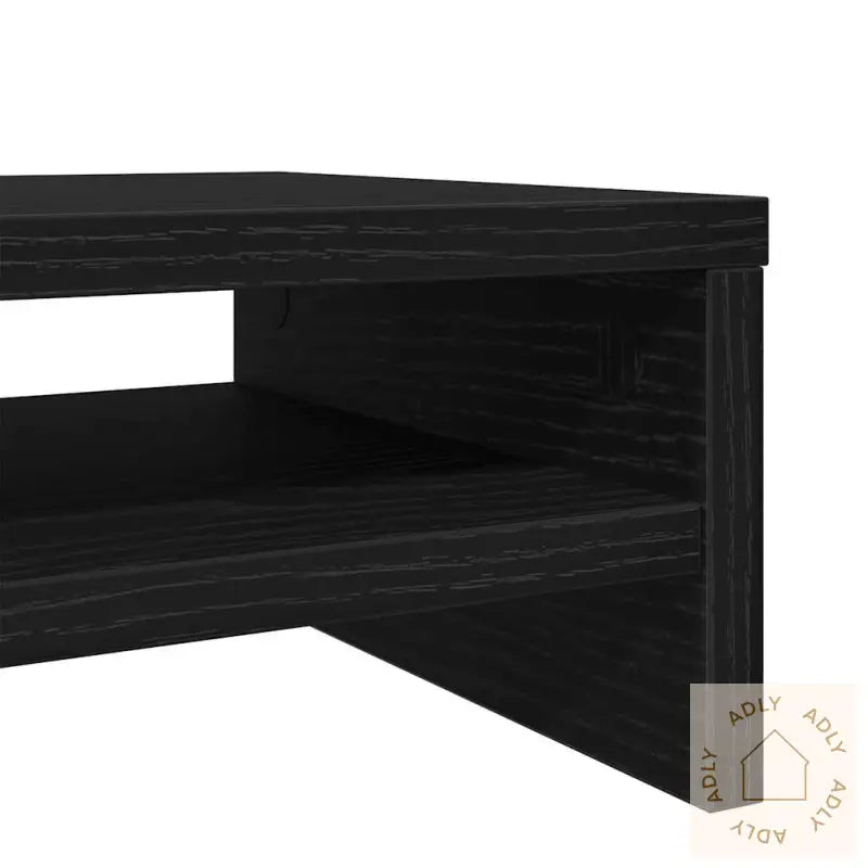 Skjermstativ Svart Eik 100X24X13 Cm Konstruert Tre