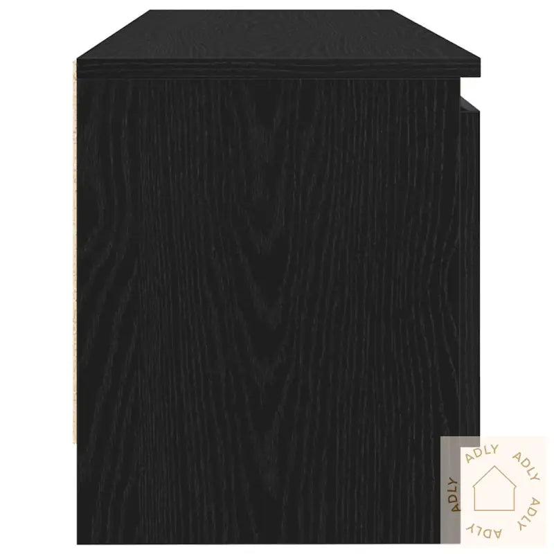 Tv-Benk Svart Eik 102X30X36 Cm Konstruert Tre