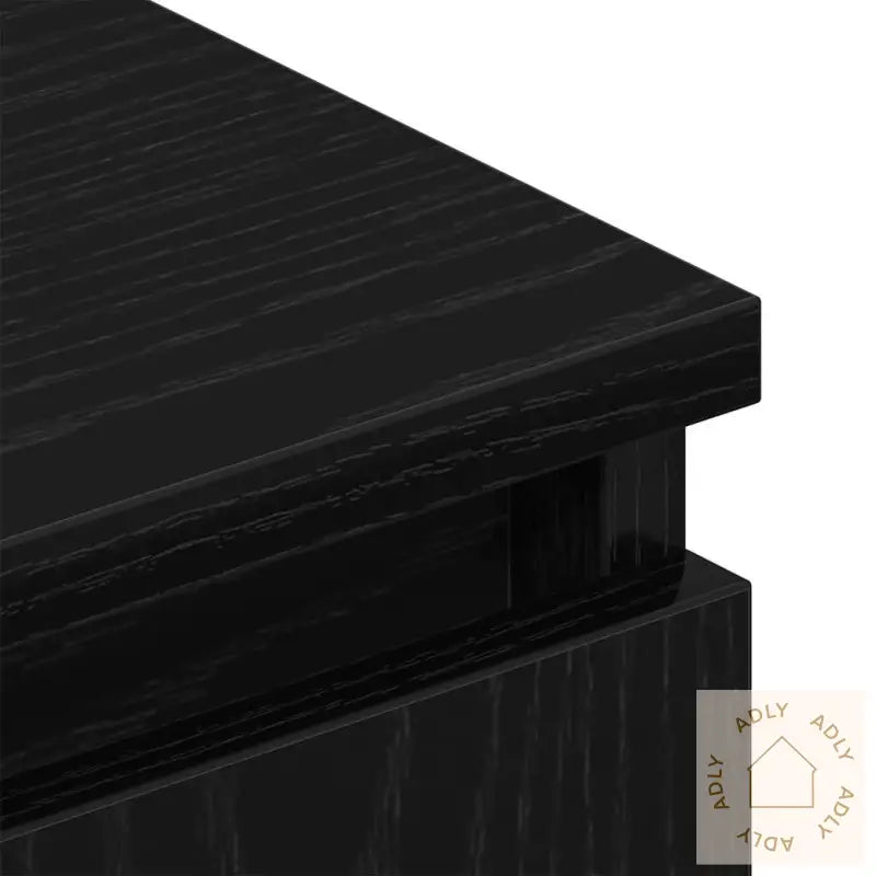 Tv-Benk Svart Eik 102X30X36 Cm Konstruert Tre