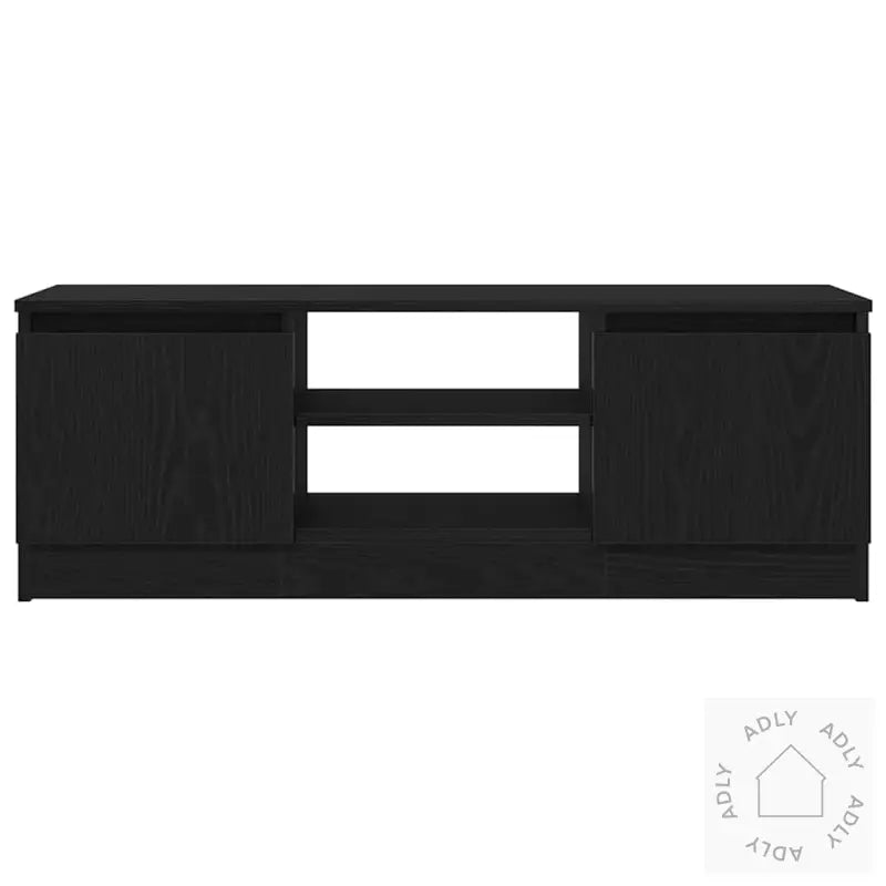 Tv-Benk Svart Eik 102X30X36 Cm Konstruert Tre