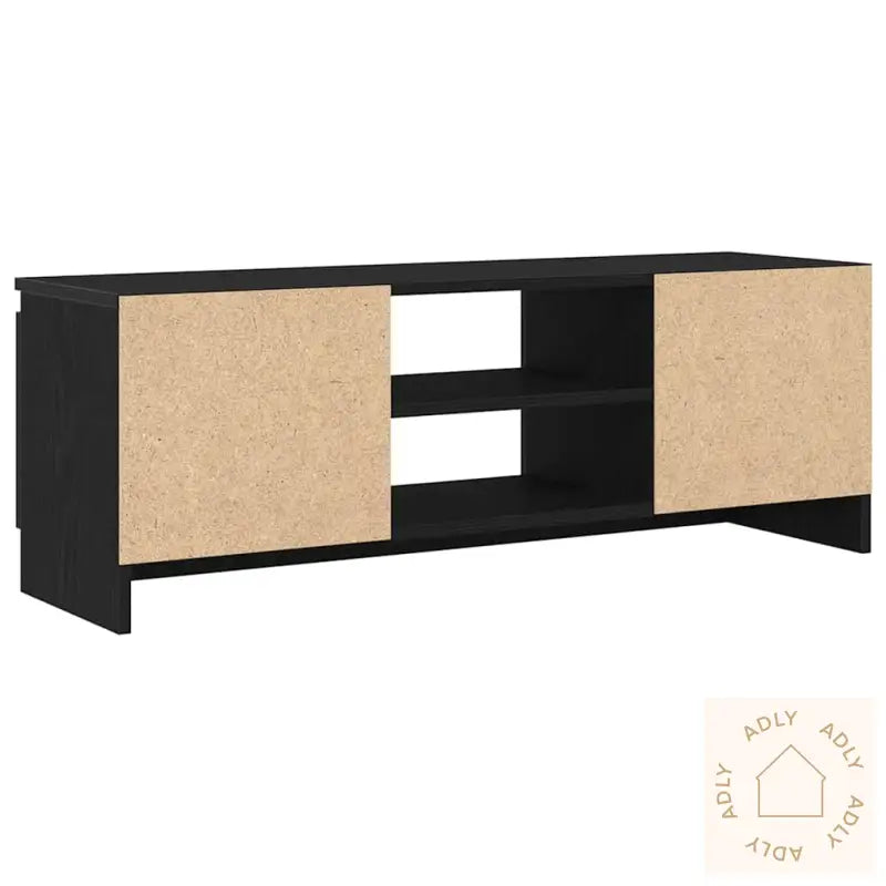 Tv-Benk Svart Eik 102X30X36 Cm Konstruert Tre