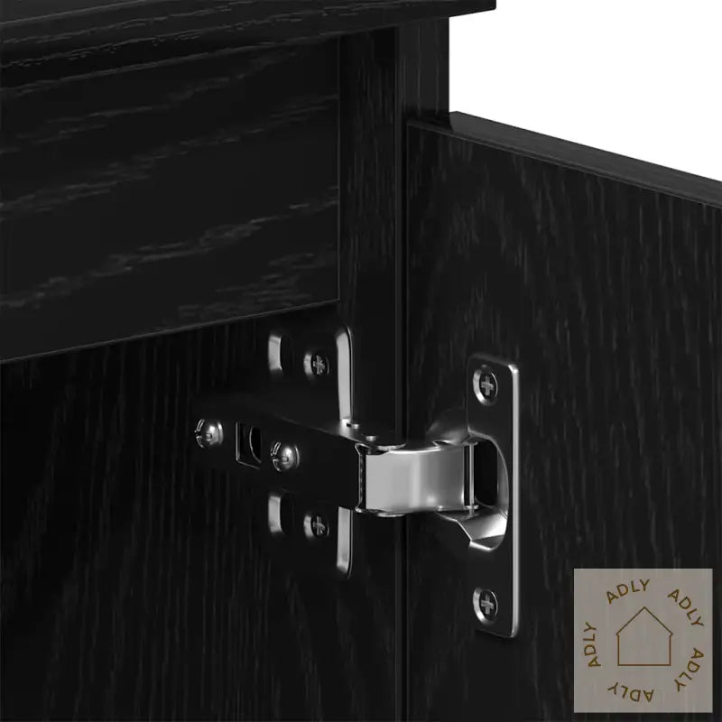 Tv-Benk Svart Eik 102X30X36 Cm Konstruert Tre