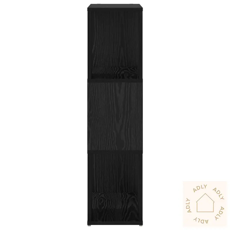 Underholdningssenter Svart Eik Konstruert Tre 60 X 24 X 94 Cm