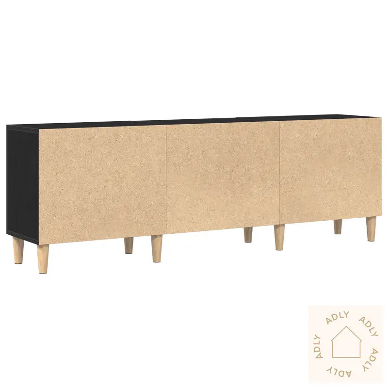 Tv Stativ - Svart Eik, 150X30X50 Cm, Laget Av Konstruert Tre