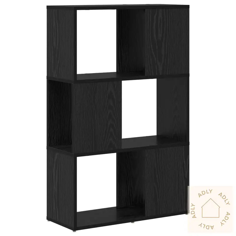 Underholdningssenter Svart Eik Konstruert Tre 60 X 24 X 94 Cm