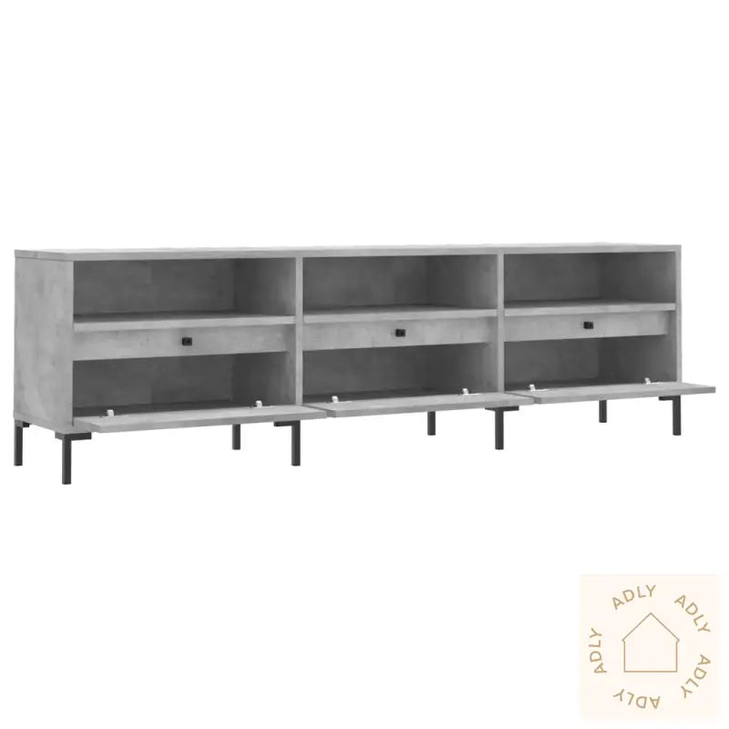 Tv-Benk Betonggrå 150X30X44,5 Cm Konstruert Tre