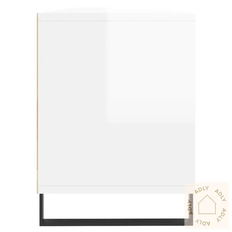 Tv-Benk Høyglans Hvit 150X30X44,5 Cm Konstruert Tre