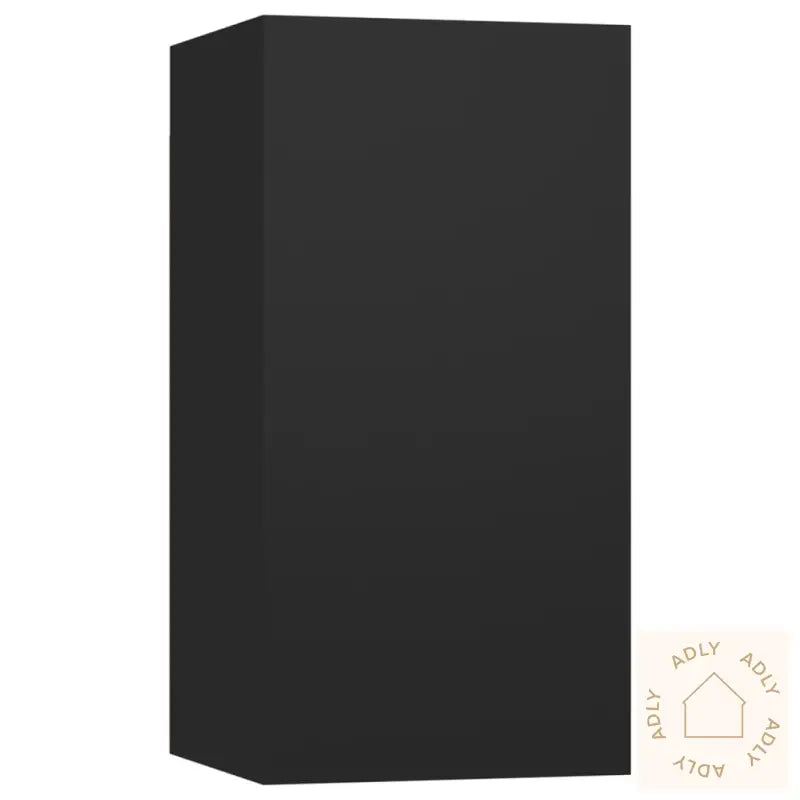 Tv-Skapsett 4 Deler Svart Konstruert Tre