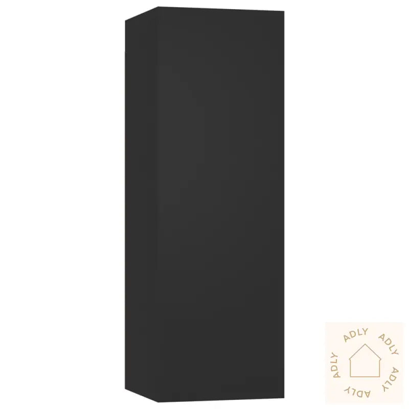 Tv-Skapsett 4 Deler Svart Konstruert Tre