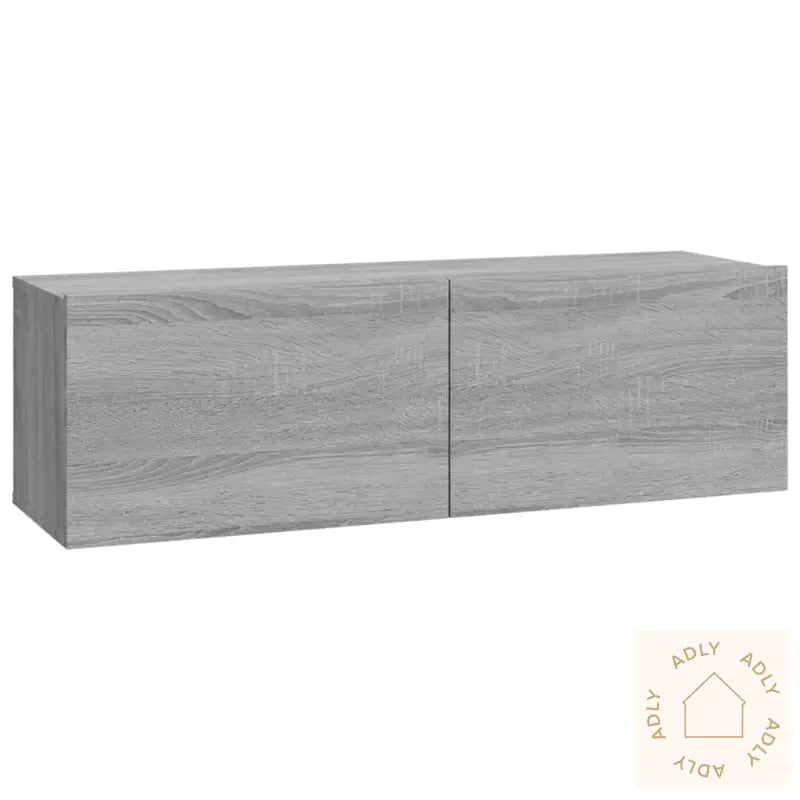 Vegghengte Tv-Benker Grå Sonoma 100X30X30 Cm Konstruert Tre
