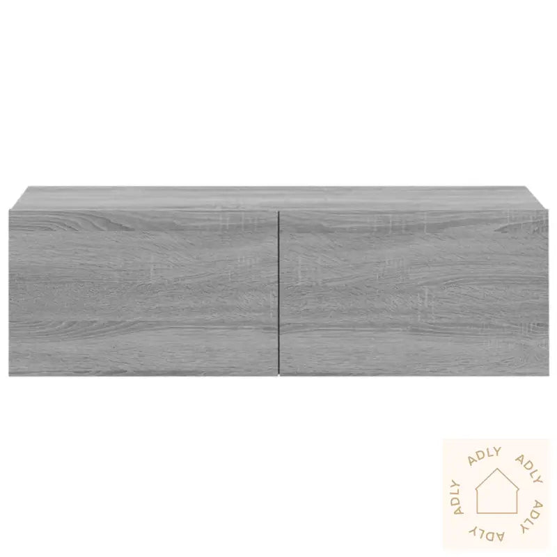 Vegghengte Tv-Benker Grå Sonoma 100X30X30 Cm Konstruert Tre